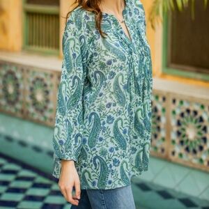 Novuca Paisley Print Top | Size Large